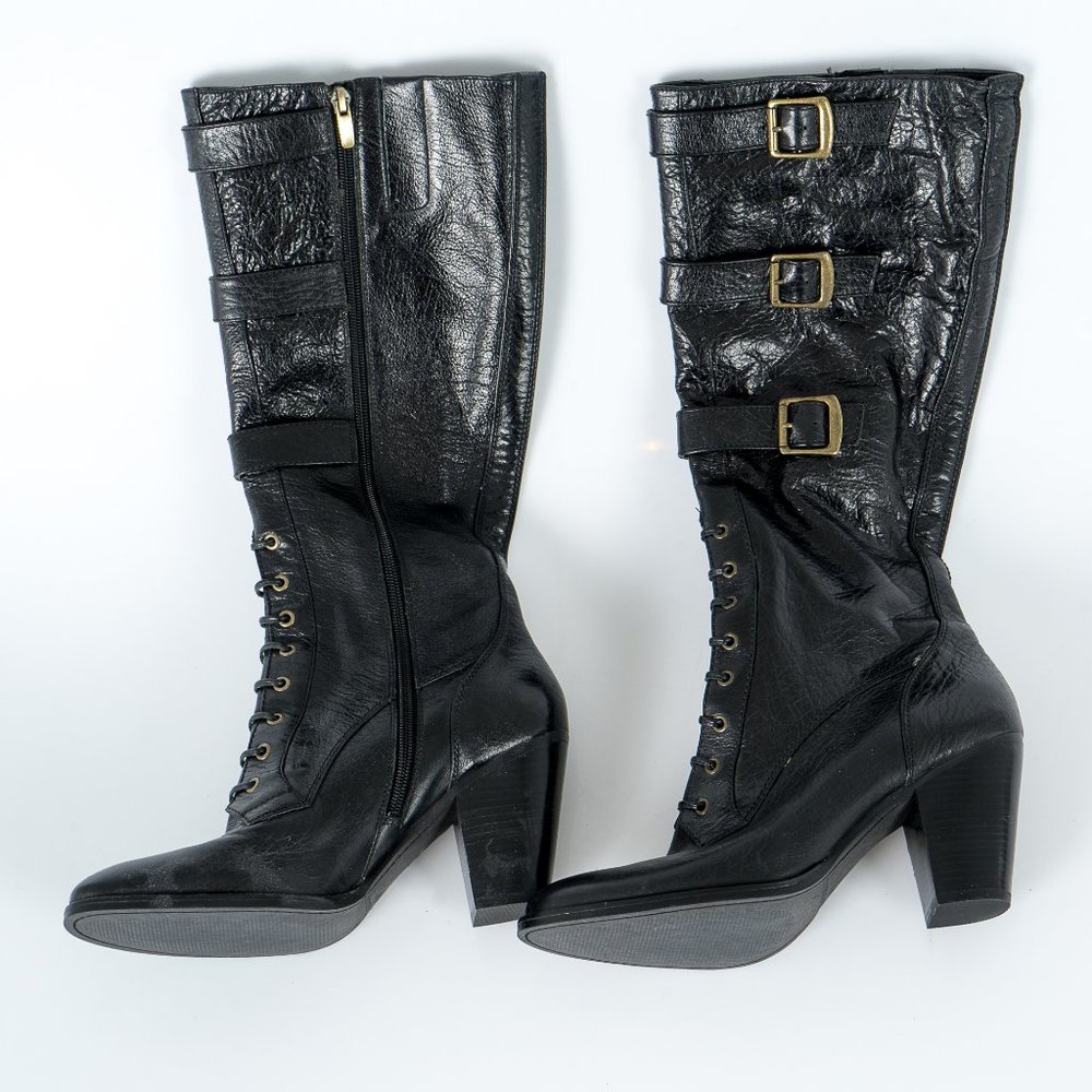 New Enzo Angiolini buckle granny boots - 10 - Picture 1 of 7